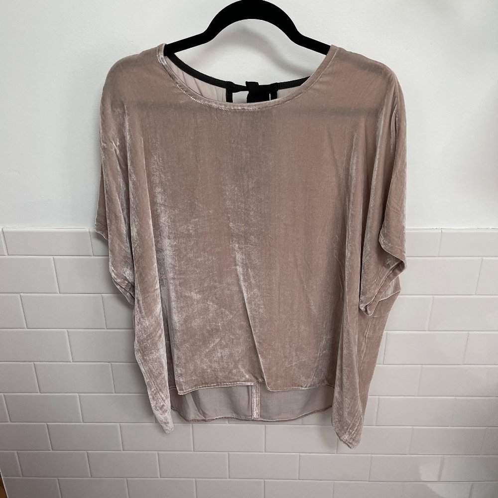 Madewell Velvet Bow-Back Tie Top